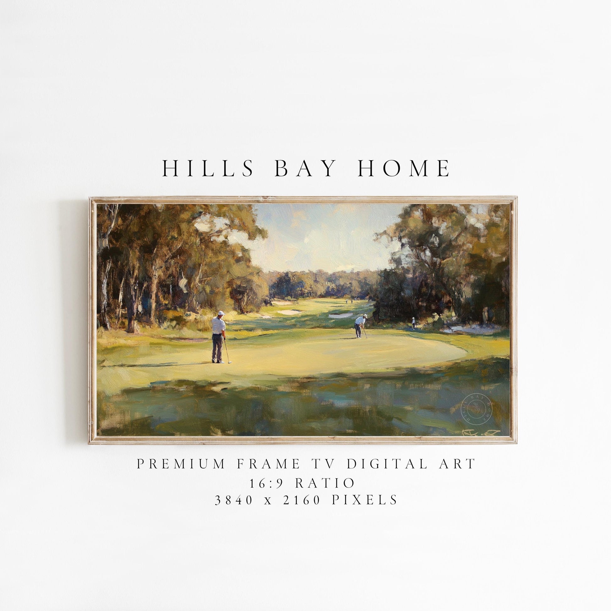 Golf Frame Tv Art, Digital Download Art for Frame Tv, Sports Tv Art, Golfer Tv Art, Oil Painting Frame Tv Art