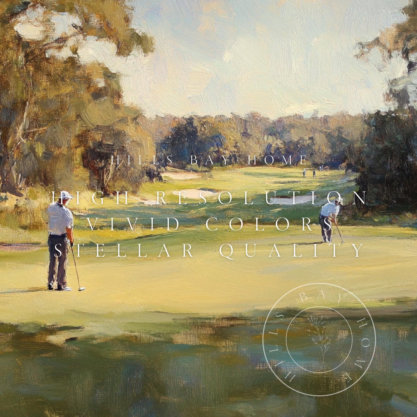 Golf Frame Tv Art, Digital Download Art for Frame Tv, Sports Tv Art, Golfer Tv Art, Oil Painting Frame Tv Art