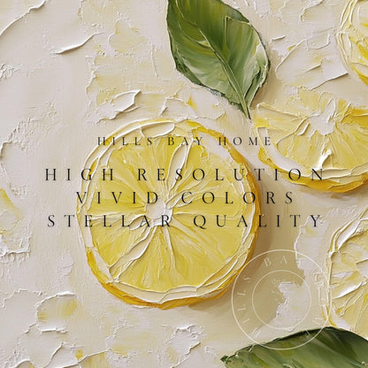 Lemon Tv Art, Digital Download Art for Frame Tv, Spring Tv Art, Floral Tv Art, Oil Painting Frame Tv Art, Citrus Tv Art, Fruit Tv Art