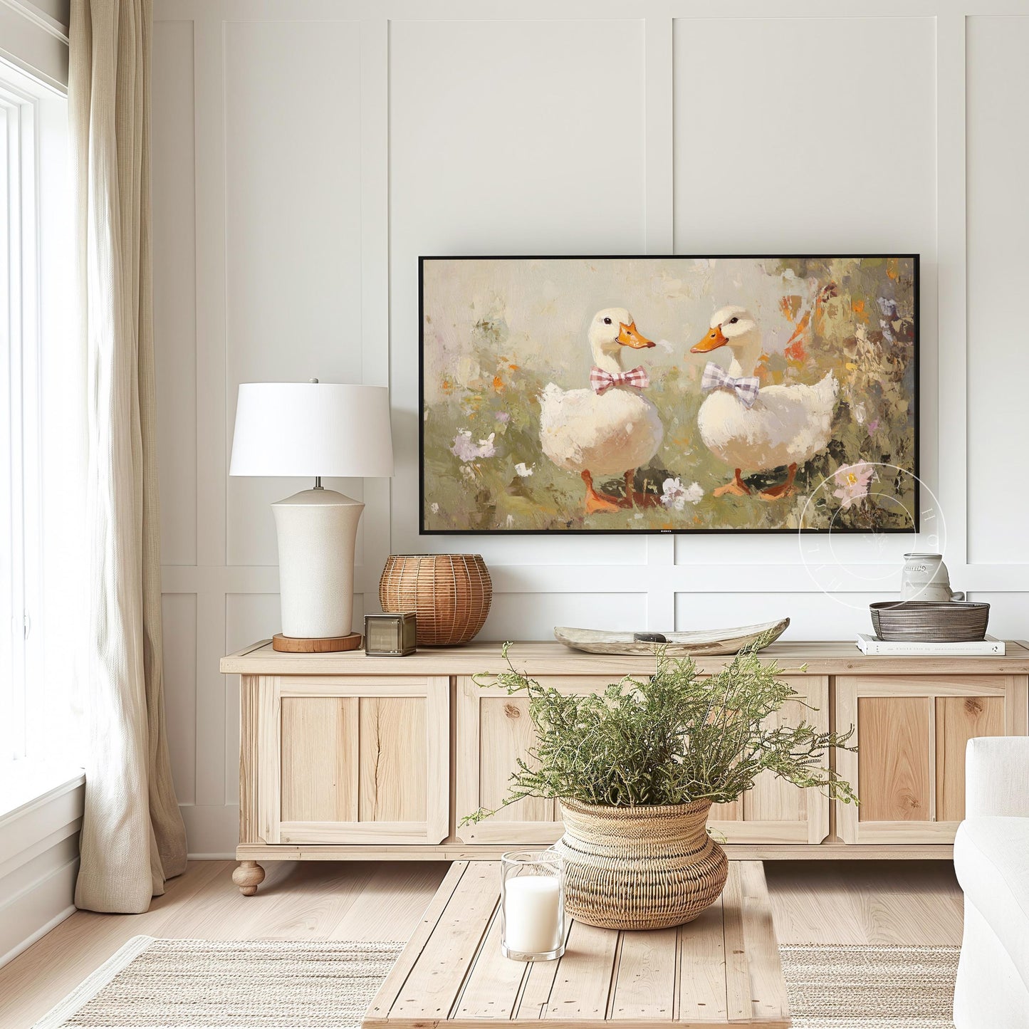 Ducks with Bow Ties Frame Tv Art, Digital Download Art for Frame Tv, Vintage Tv Art, Spring Tv Art, Easter Frame Tv Art, Duck Tv Art