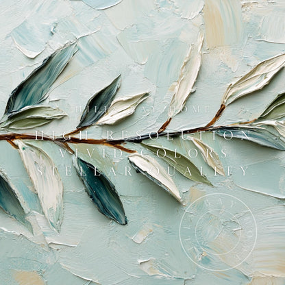 Olive Branch Frame Tv Art, Digital Download Art for Frame Tv, Spring Tv Art, Floral Tv Art, Painting Frame Tv Art, Instant Download
