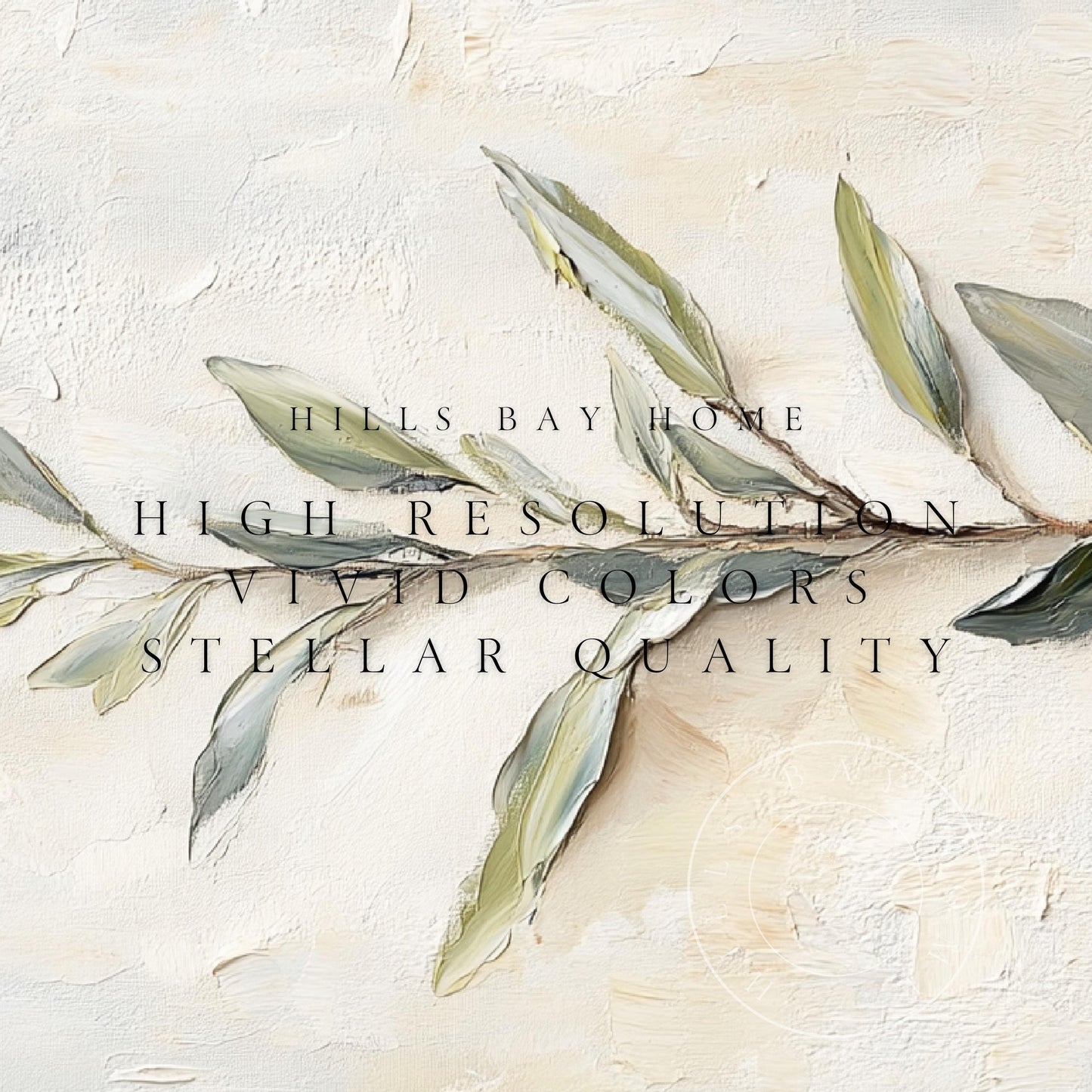 Olive Branch Frame Tv Art, Digital Download Art for Frame Tv, Spring Tv Art, Floral Tv Art, Painting Frame Tv Art, Instant Download