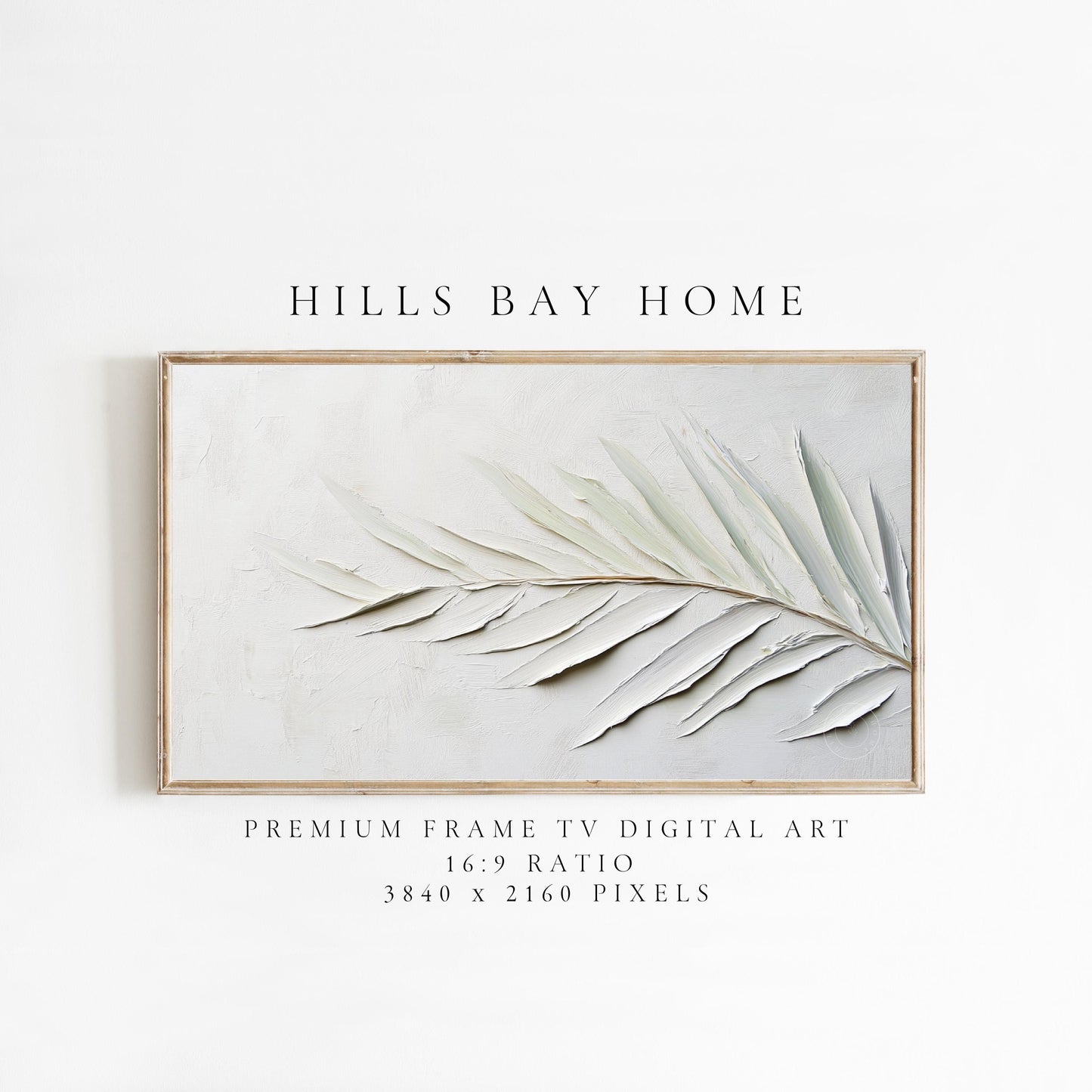 Palm Leaf Frame Tv Art, Digital Download Art for Frame Tv, Spring Tv Art, Neutral Tv Art, Painting Frame Tv Art, Painting Tv Art Download