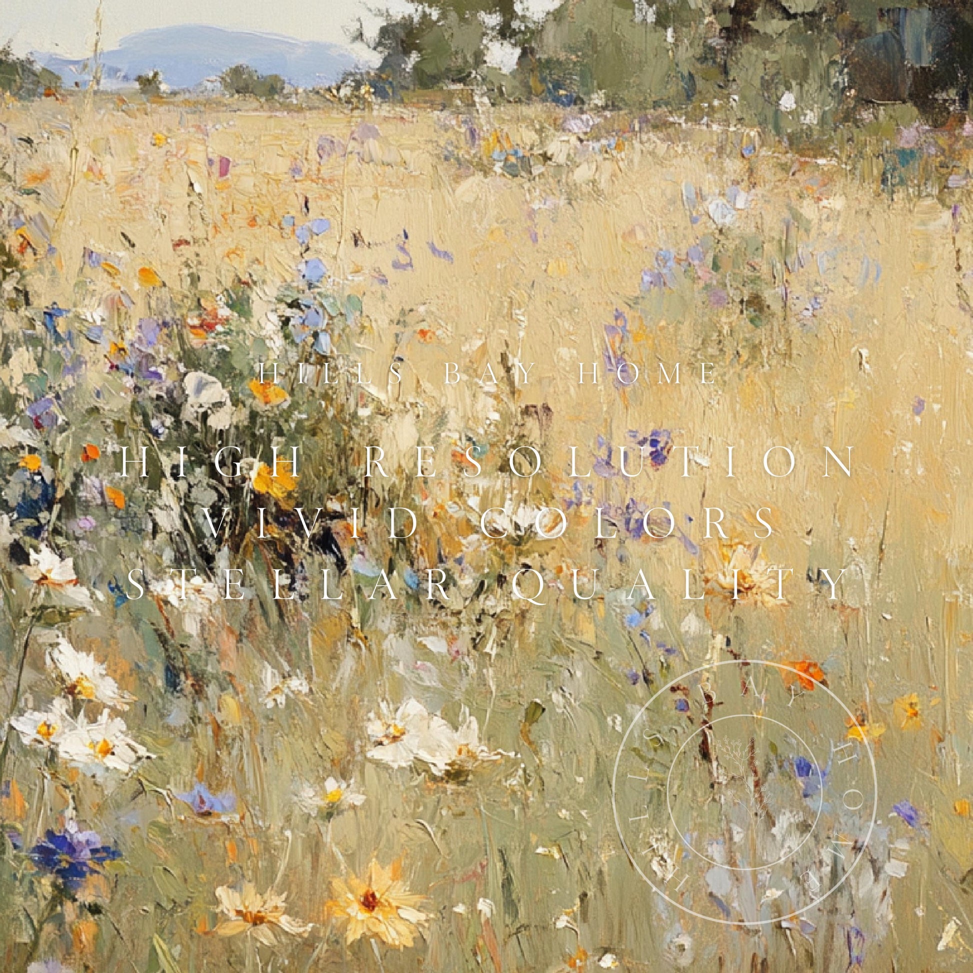 Wildflower Meadow Tv Art, Digital Download Art for Frame Tv, Spring Tv Art, Meadow Tv Art, Oil Painting Frame Tv Art, Floral Tv Art