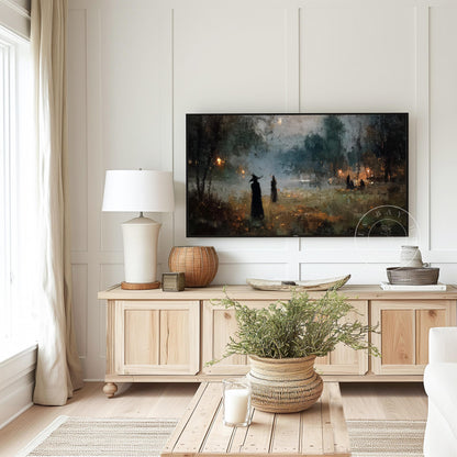 Witch Frame Tv Art, Digital Download Art for Frame Tv, Fall Tv Art, Halloween Tv Art, Painting Frame Tv Art, Spooky Tv Art, Witches Tv Art