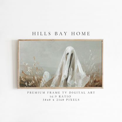 Halloween Frame Tv Art, Digital Download Art for Frame Tv, Fall Tv Art, Ghost Tv Art, Painting Frame Tv Art, Spooky Tv Art