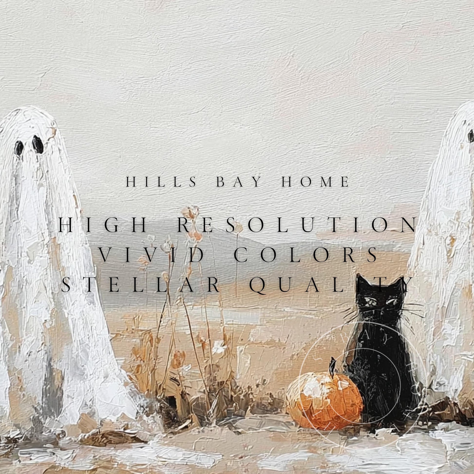 Halloween Frame Tv Art, Digital Download Art for Frame Tv, Fall Tv Art, Ghost Tv Art, Painting Frame Tv Art, Spooky Tv Art