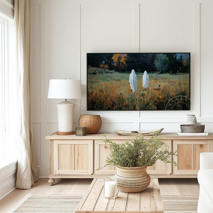 Halloween Frame Tv Art, Digital Download Art for Frame Tv, Fall Tv Art, Ghost Tv Art, Painting Frame Tv Art, Spooky Tv Art