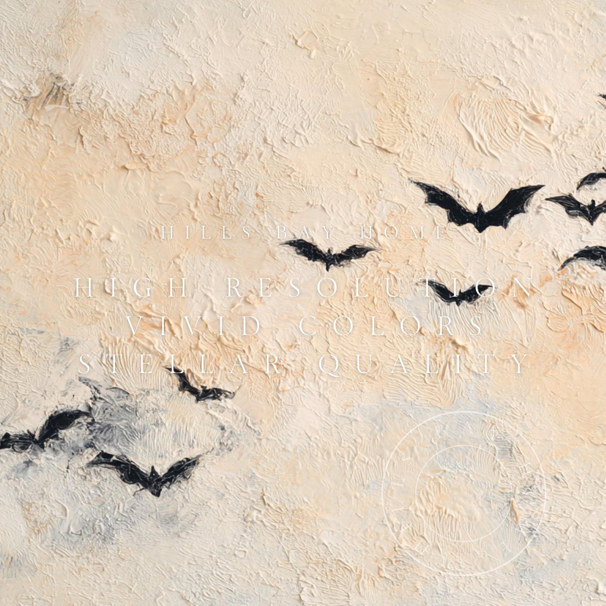 Bats Frame Tv Art, Digital Download Art for Frame Tv, Fall Tv Art, Halloween Tv Art, Painting Frame Tv Art, Spooky Tv Art