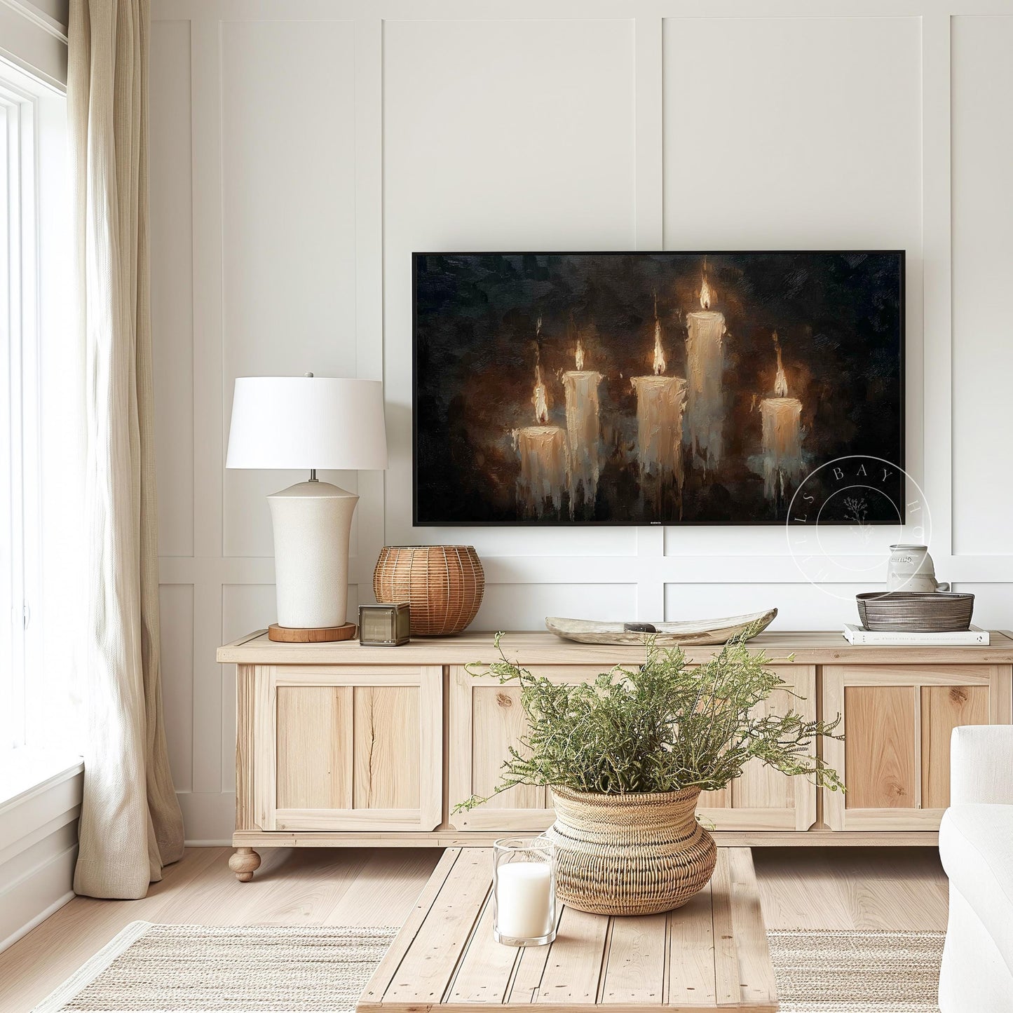 Candles Frame Tv Art, Digital Download Art for Frame Tv, Fall Tv Art, Halloween Tv Art, Painting Frame Tv Art, Spooky Tv Art