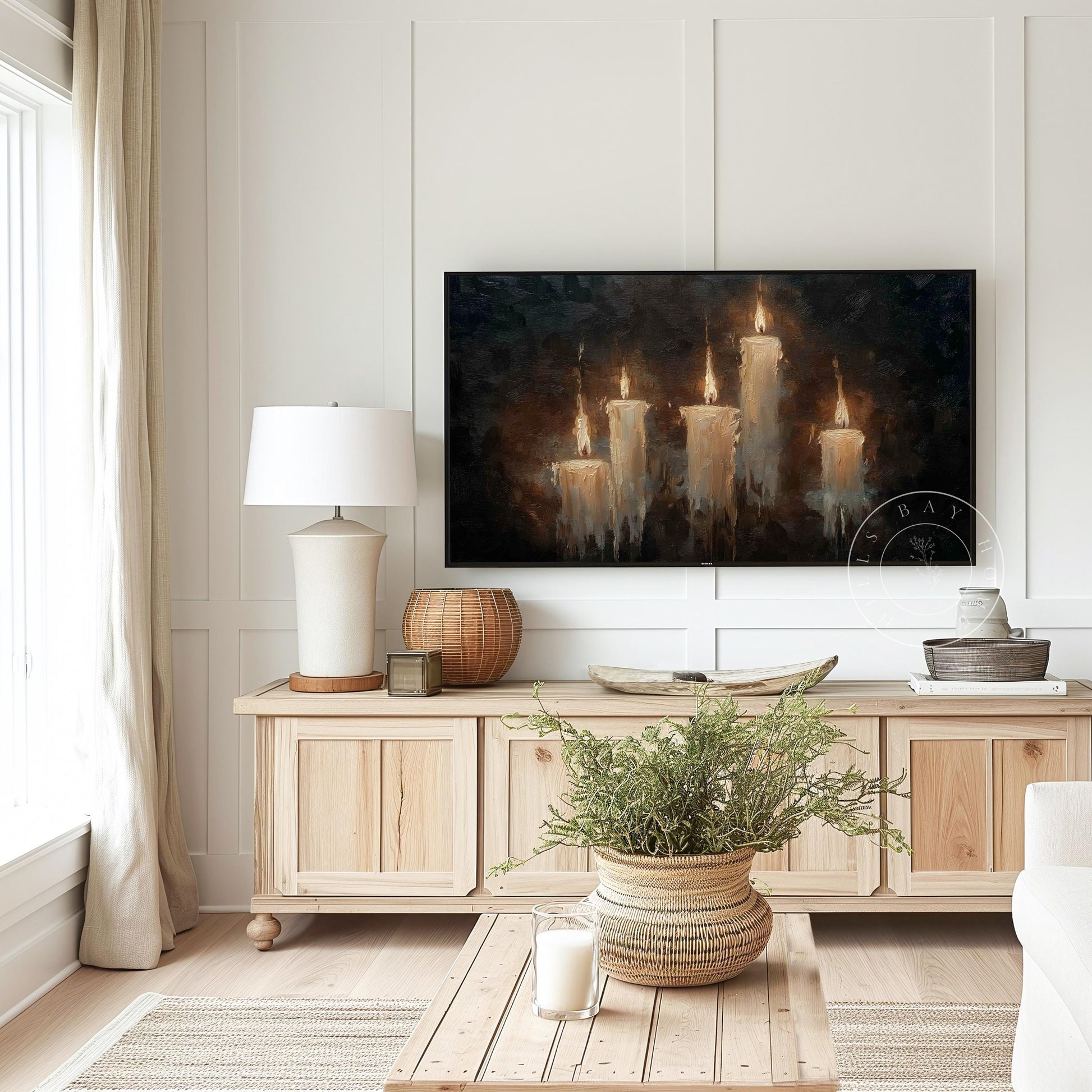 Candles Frame Tv Art, Digital Download Art for Frame Tv, Fall Tv Art, Halloween Tv Art, Painting Frame Tv Art, Spooky Tv Art