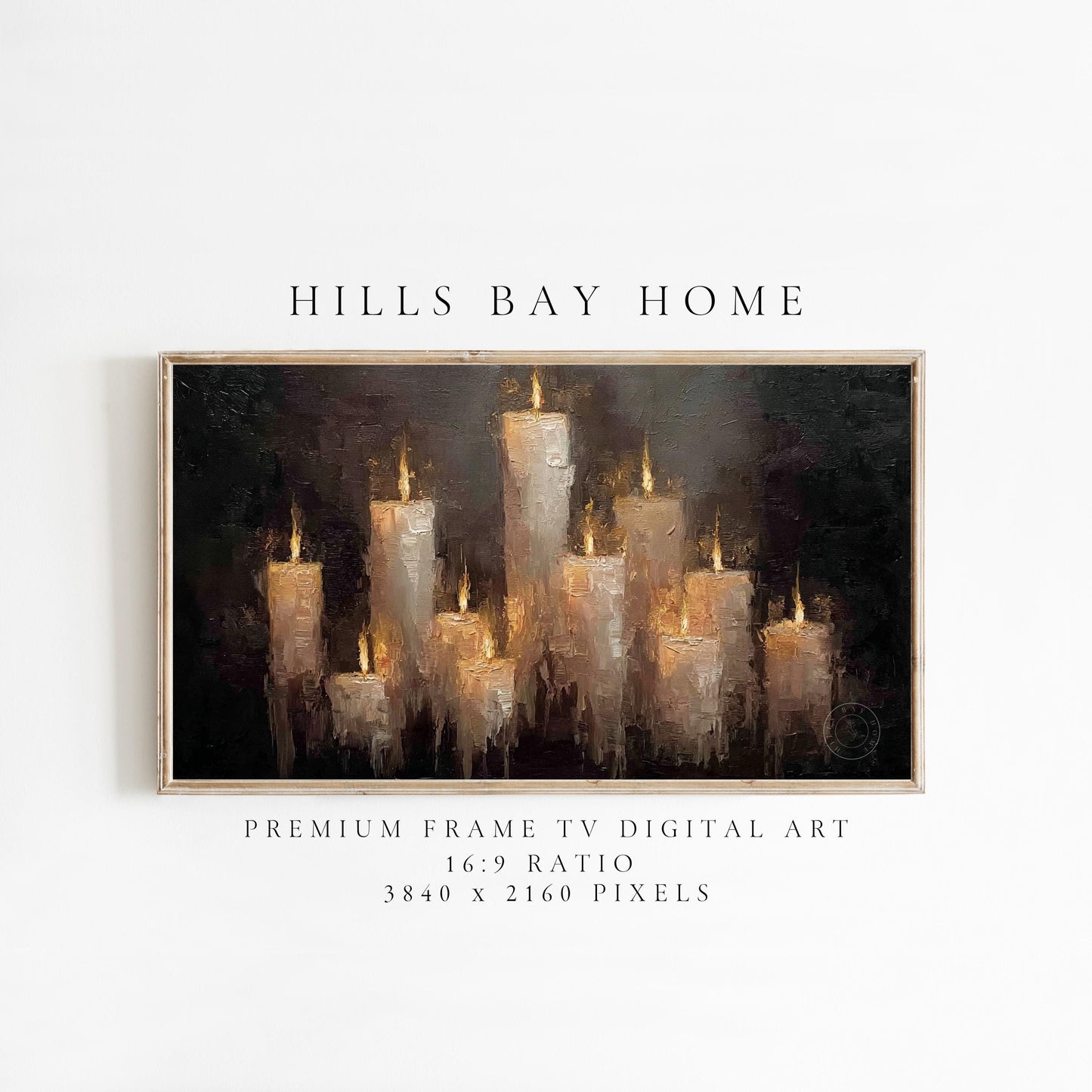 Candles Frame Tv Art, Digital Download Art for Frame Tv, Fall Tv Art, Halloween Tv Art, Painting Frame Tv Art, Spooky Tv Art