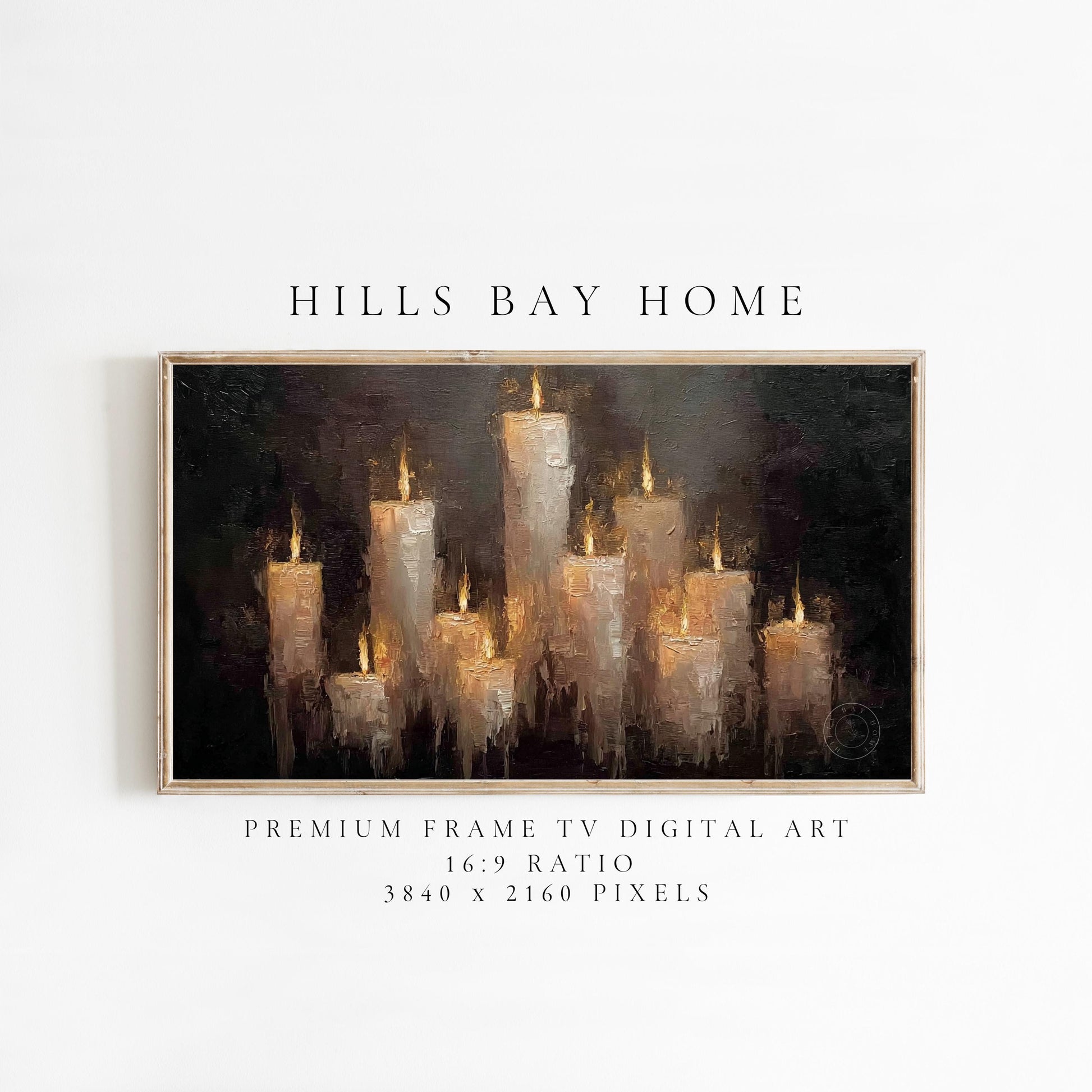 Candles Frame Tv Art, Digital Download Art for Frame Tv, Fall Tv Art, Halloween Tv Art, Painting Frame Tv Art, Spooky Tv Art