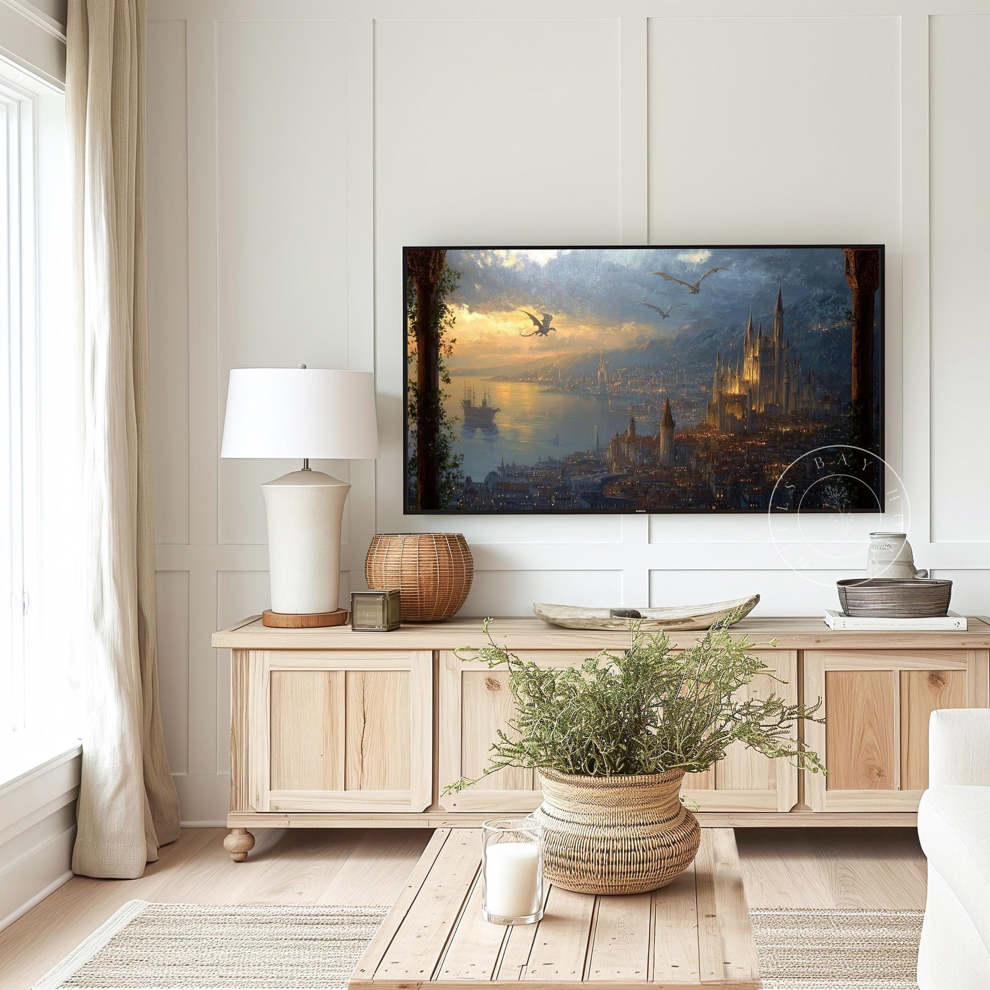 Fantasy Frame Tv Art, Digital Download Art for Frame Tv, Magical Tv Art, Book Inspo Tv Art, Booktok Tv Art, Dragons Painting Frame Tv Art