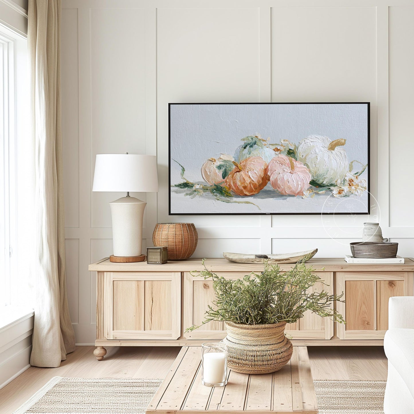 Pumpkins Frame Tv Art, Digital Download Art for Frame Tv, Fall Tv Art, Halloween Tv Art, Painting Frame Tv Art