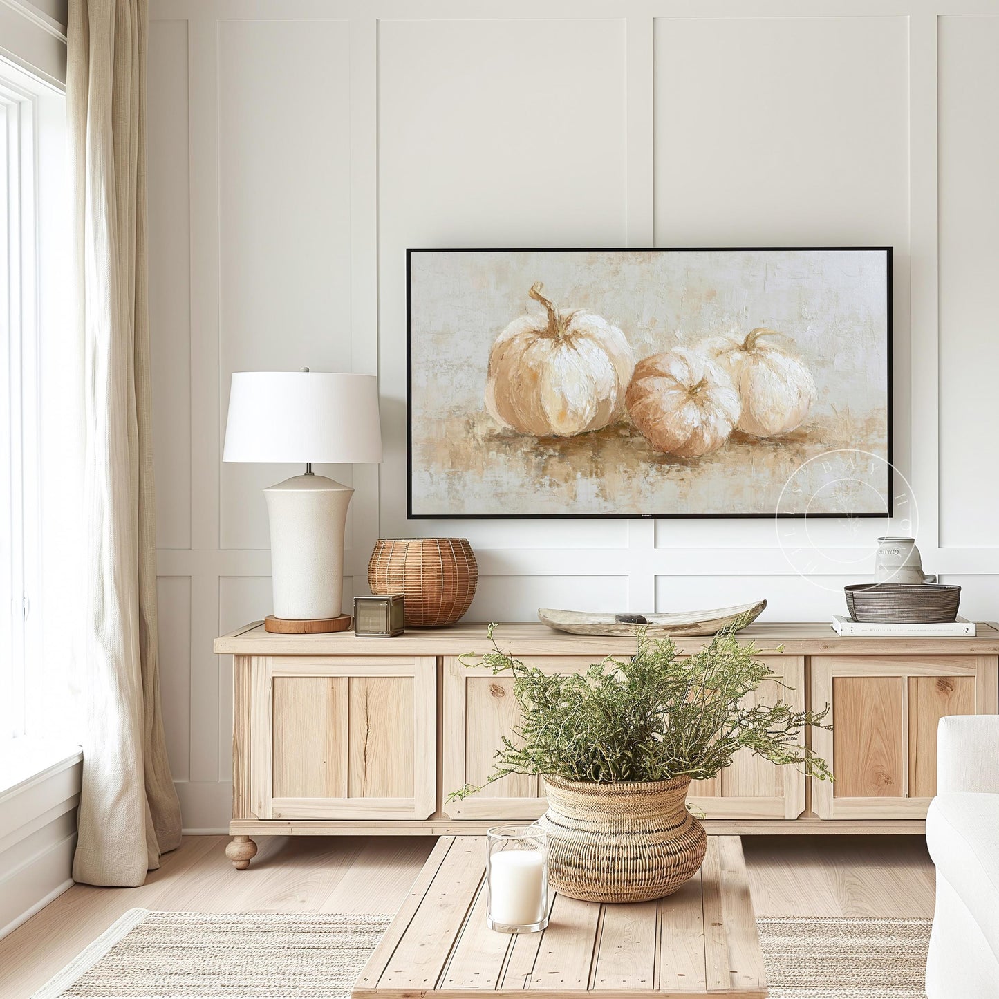 Pumpkins Frame Tv Art, Digital Download Art for Frame Tv, Fall Tv Art, Halloween Tv Art, Painting Frame Tv Art