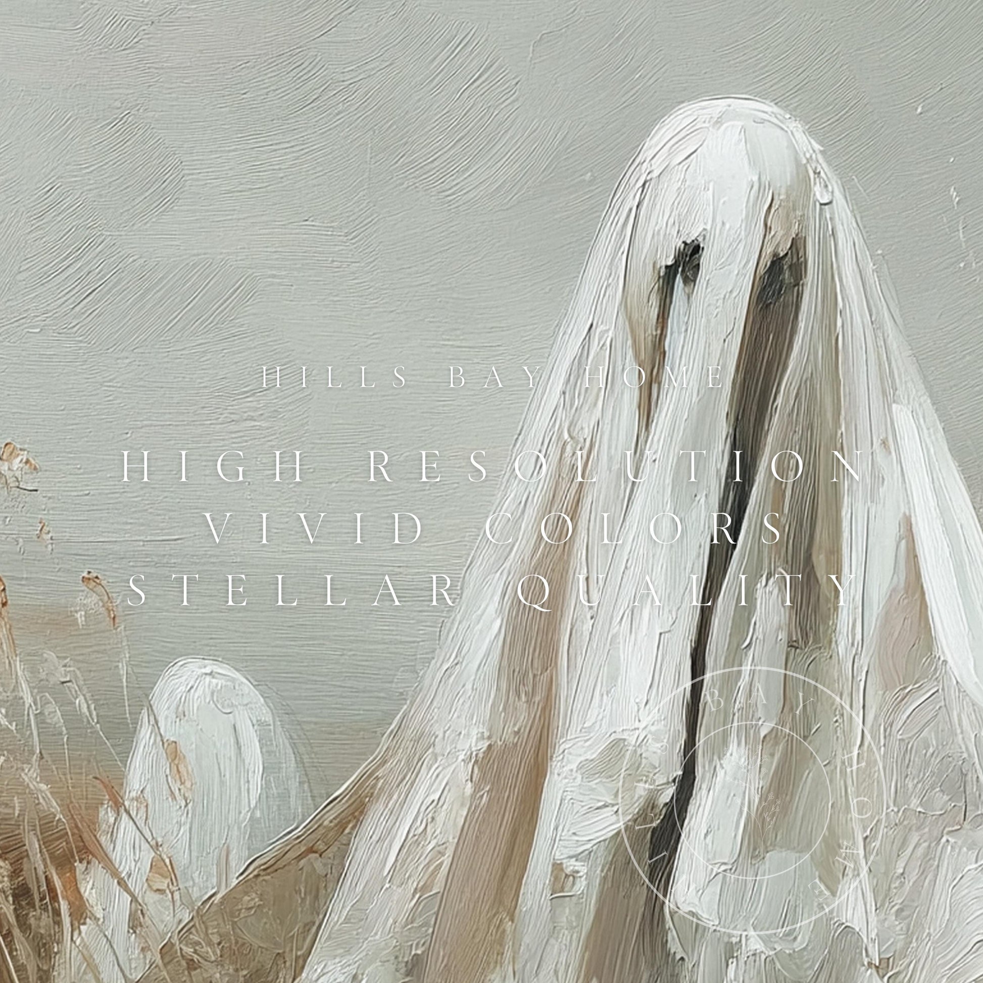 Halloween Frame Tv Art, Digital Download Art for Frame Tv, Fall Tv Art, Ghost Tv Art, Painting Frame Tv Art, Spooky Tv Art
