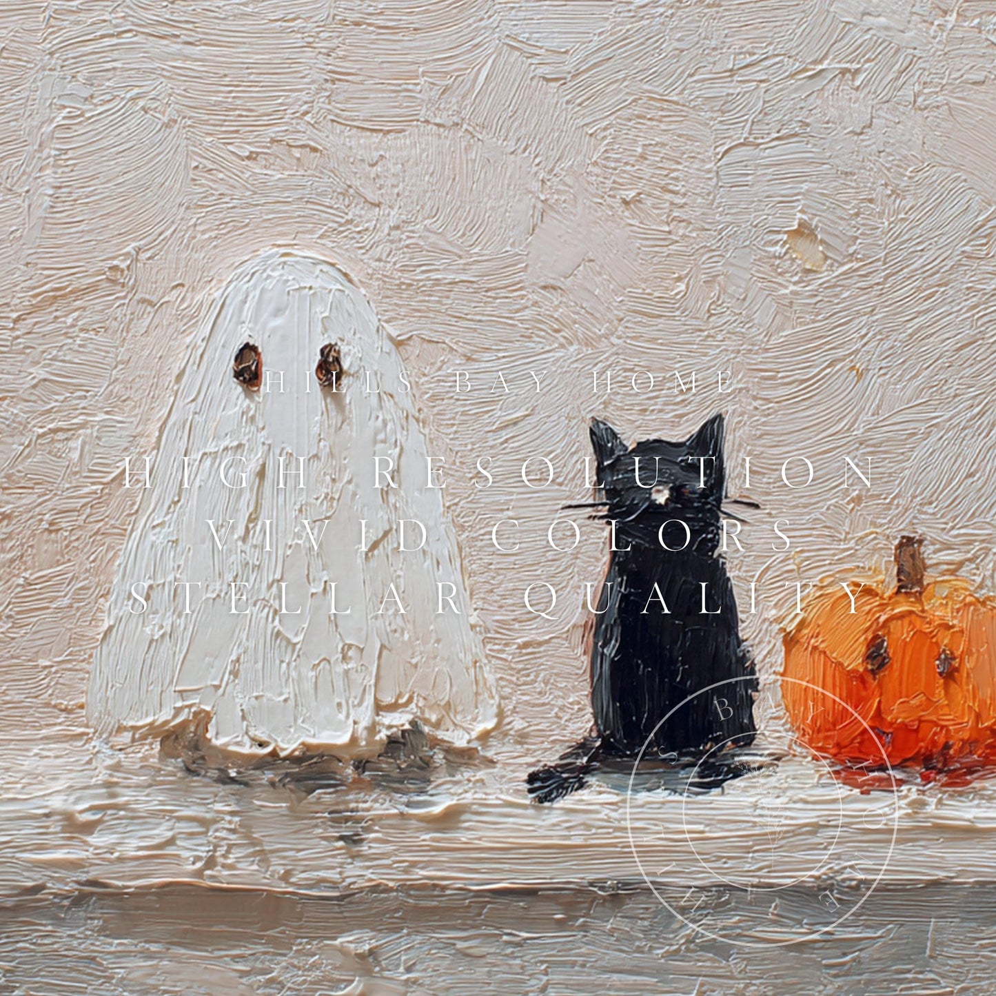 Cute Halloween Frame Tv Art, Digital Download Art for Frame Tv, Fall Tv Art, Ghost Tv Art, Painting Frame Tv Art, Spooky Tv Art