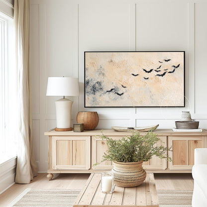 Bats Frame Tv Art, Digital Download Art for Frame Tv, Fall Tv Art, Halloween Tv Art, Painting Frame Tv Art, Spooky Tv Art