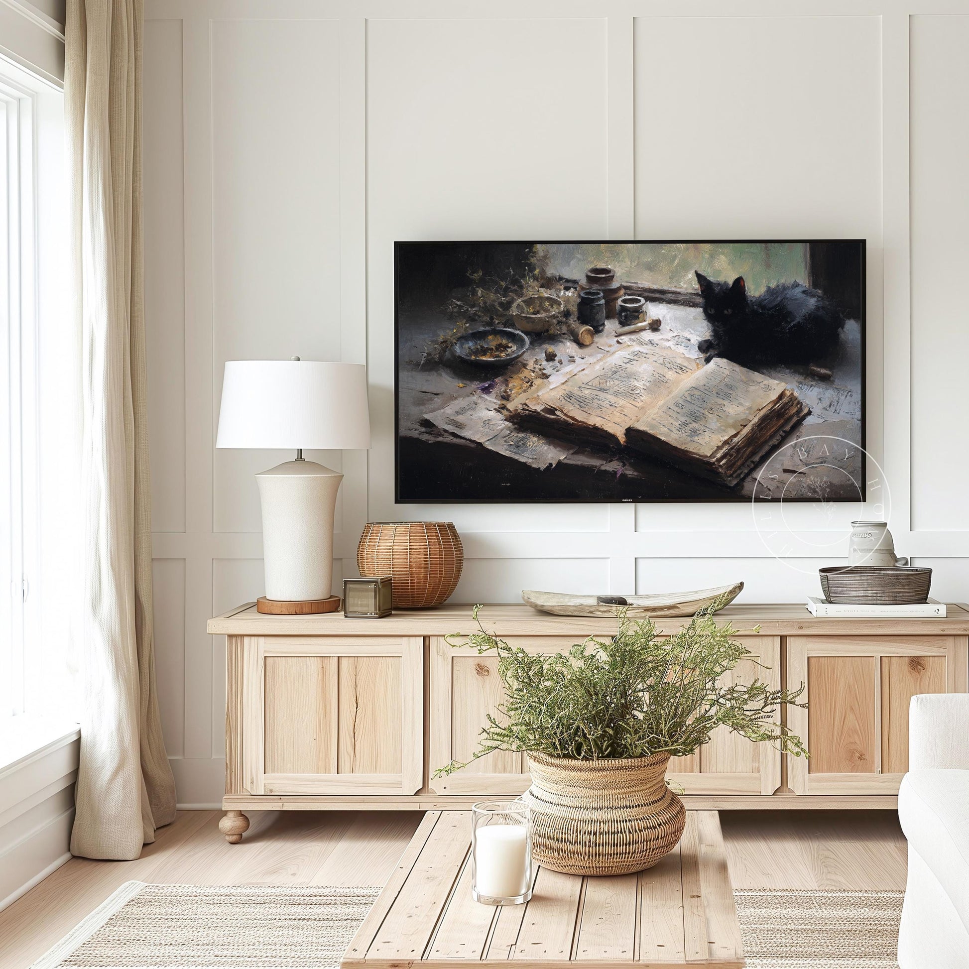 Spell Book Frame Tv Art, Digital Download Art for Frame Tv, Fall Tv Art, Halloween Tv Art, Painting Frame Tv Art, Spooky Tv Art