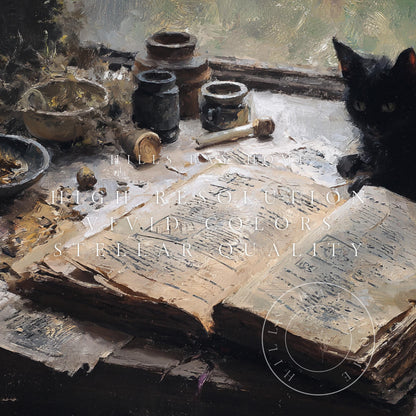 Spell Book Frame Tv Art, Digital Download Art for Frame Tv, Fall Tv Art, Halloween Tv Art, Painting Frame Tv Art, Spooky Tv Art