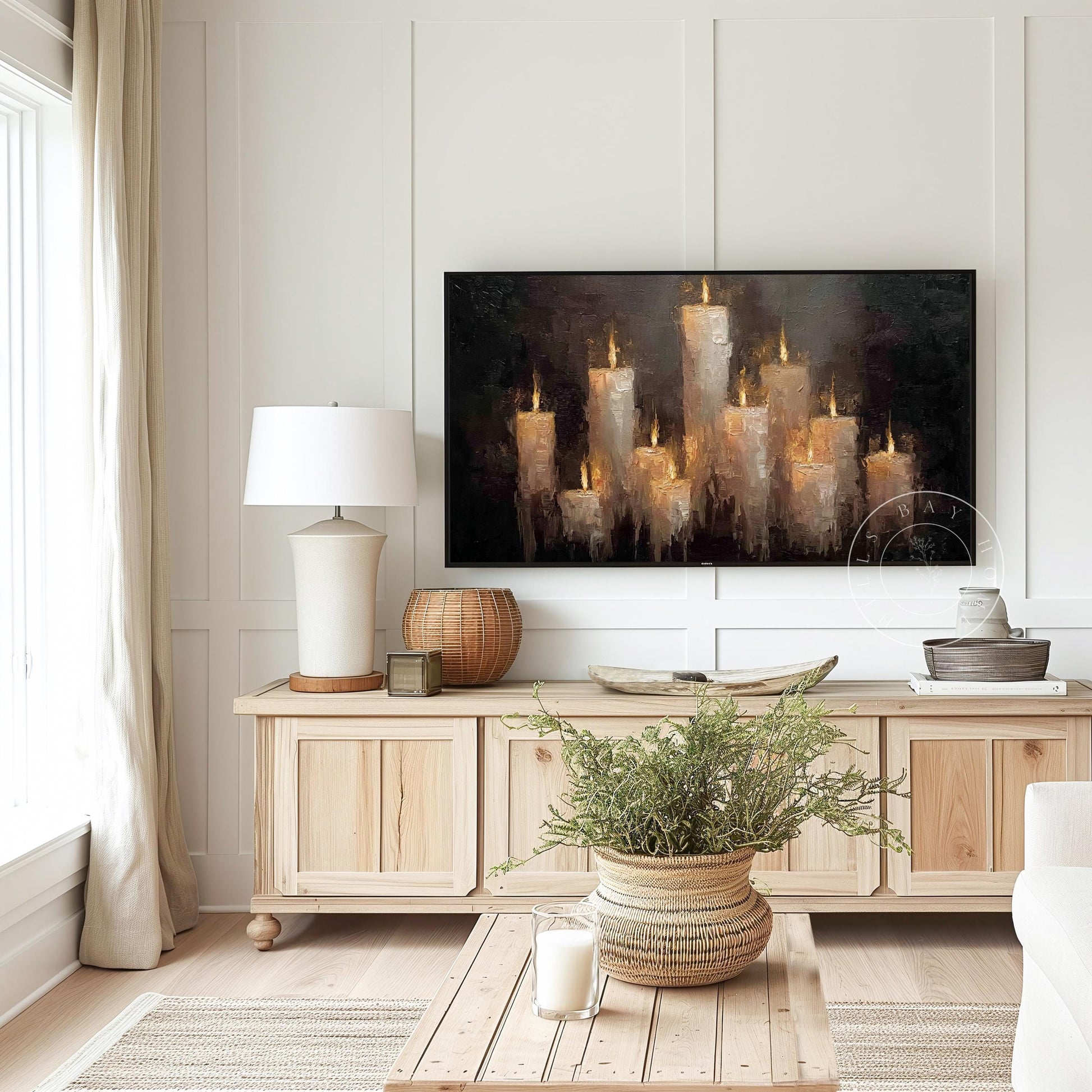 Candles Frame Tv Art, Digital Download Art for Frame Tv, Fall Tv Art, Halloween Tv Art, Painting Frame Tv Art, Spooky Tv Art