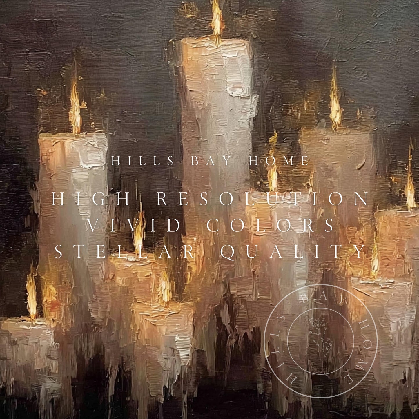 Candles Frame Tv Art, Digital Download Art for Frame Tv, Fall Tv Art, Halloween Tv Art, Painting Frame Tv Art, Spooky Tv Art