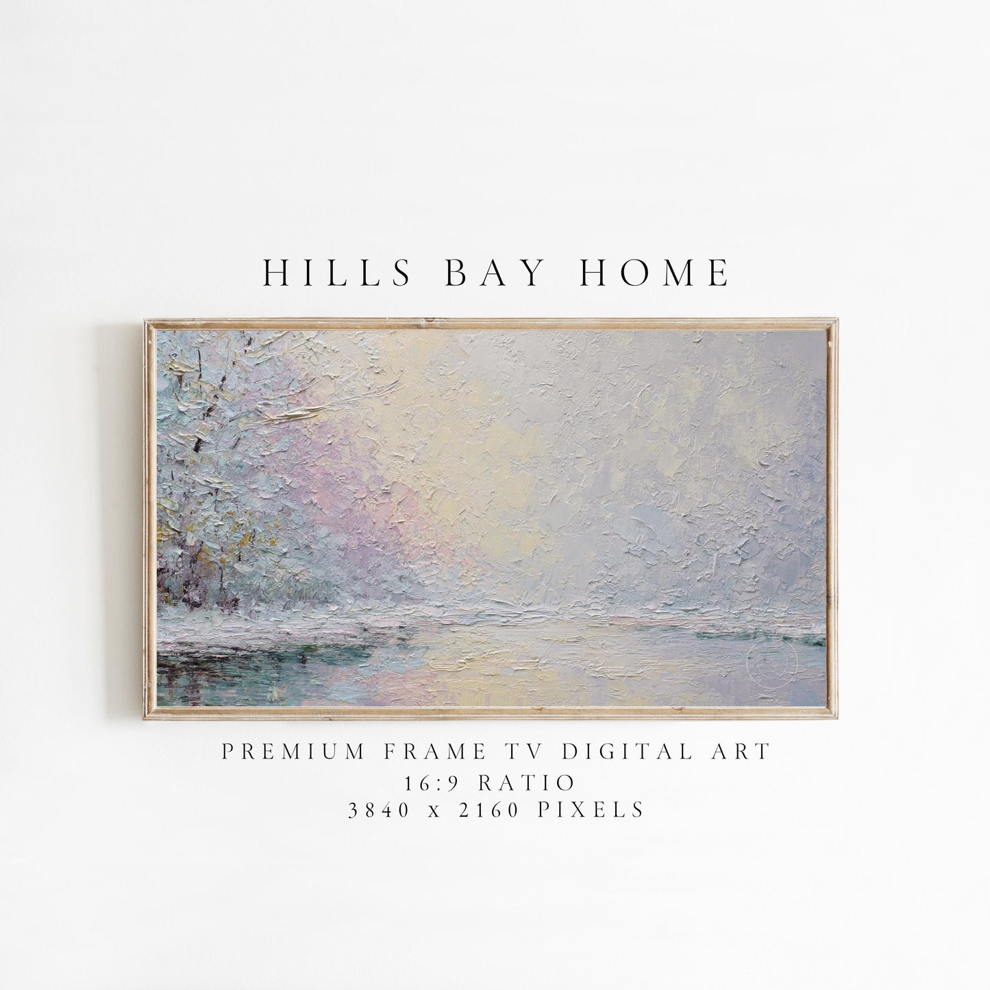Dreamy Winter Trees Landscape Frame Tv Art, Digital Download Art for Frame Tv, Snow Tv Art, Painting Frame Tv Art