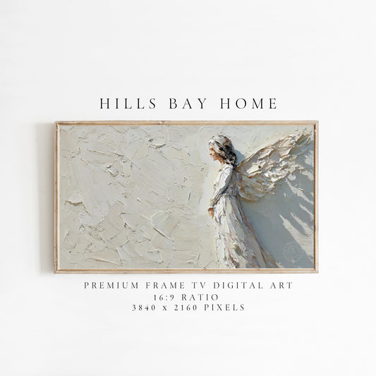 Angel Frame Tv Art, Digital Download Art for Frame Tv, Christian Tv Art, Christmas Tv Art, Painting Frame Tv Art