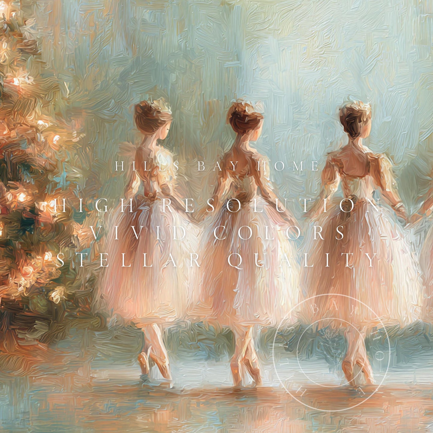 Christmas Ballerina Frame Tv Art, Digital Download Art for Frame Tv, Nutcracker Tv Art, Christmas Tv Art, Painting Frame Tv Art