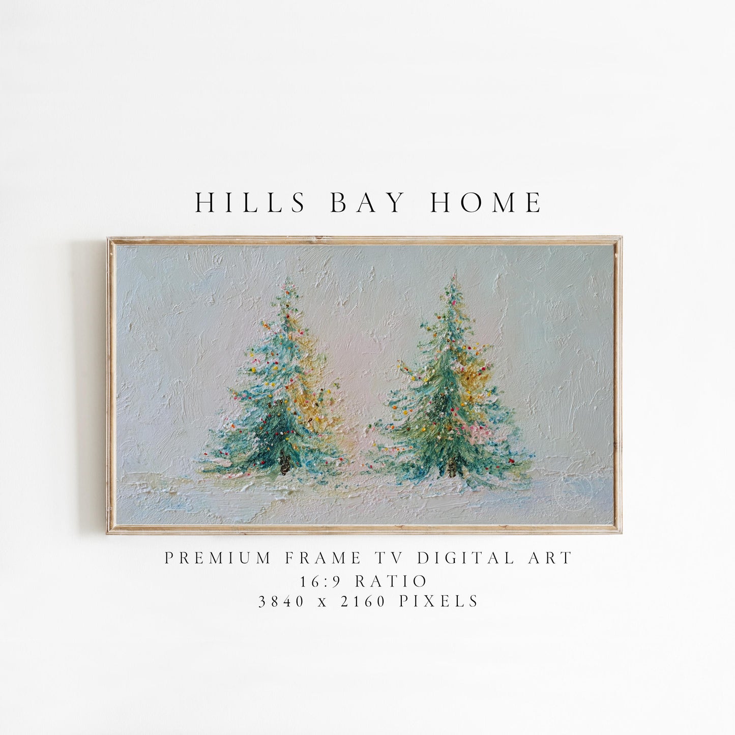 Christmas Tree Frame Tv Art, Digital Download Art for Frame Tv, Winter Tv Art, Christmas Tv Art, Painting Frame Tv Art