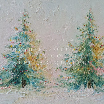 Christmas Tree Frame Tv Art, Digital Download Art for Frame Tv, Winter Tv Art, Christmas Tv Art, Painting Frame Tv Art
