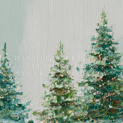 Christmas Tree Frame Tv Art, Digital Download Art for Frame Tv, Winter Tv Art, Christmas Tv Art, Painting Frame Tv Art