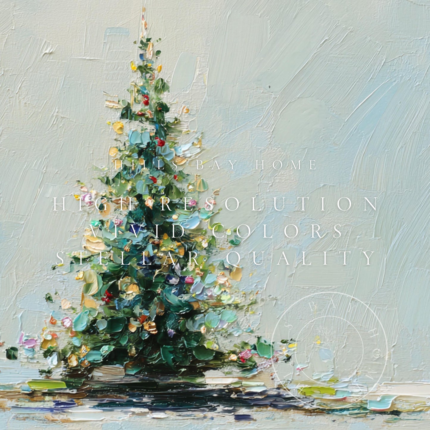 Christmas Tree Frame Tv Art, Digital Download Art for Frame Tv, Winter Tv Art, Christmas Tv Art, Painting Frame Tv Art