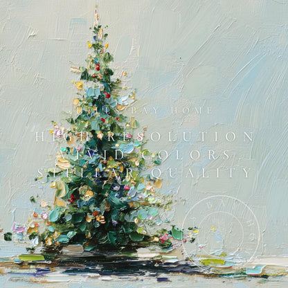 Christmas Tree Frame Tv Art, Digital Download Art for Frame Tv, Winter Tv Art, Christmas Tv Art, Painting Frame Tv Art