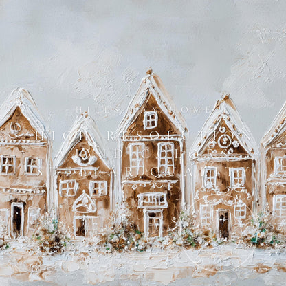 Gingerbread House Village Christmas Frame Tv Art, Digital Download Art Frame Tv, Christmas Cookie Tv Art, Christmas Tv Art, Painting Tv Art