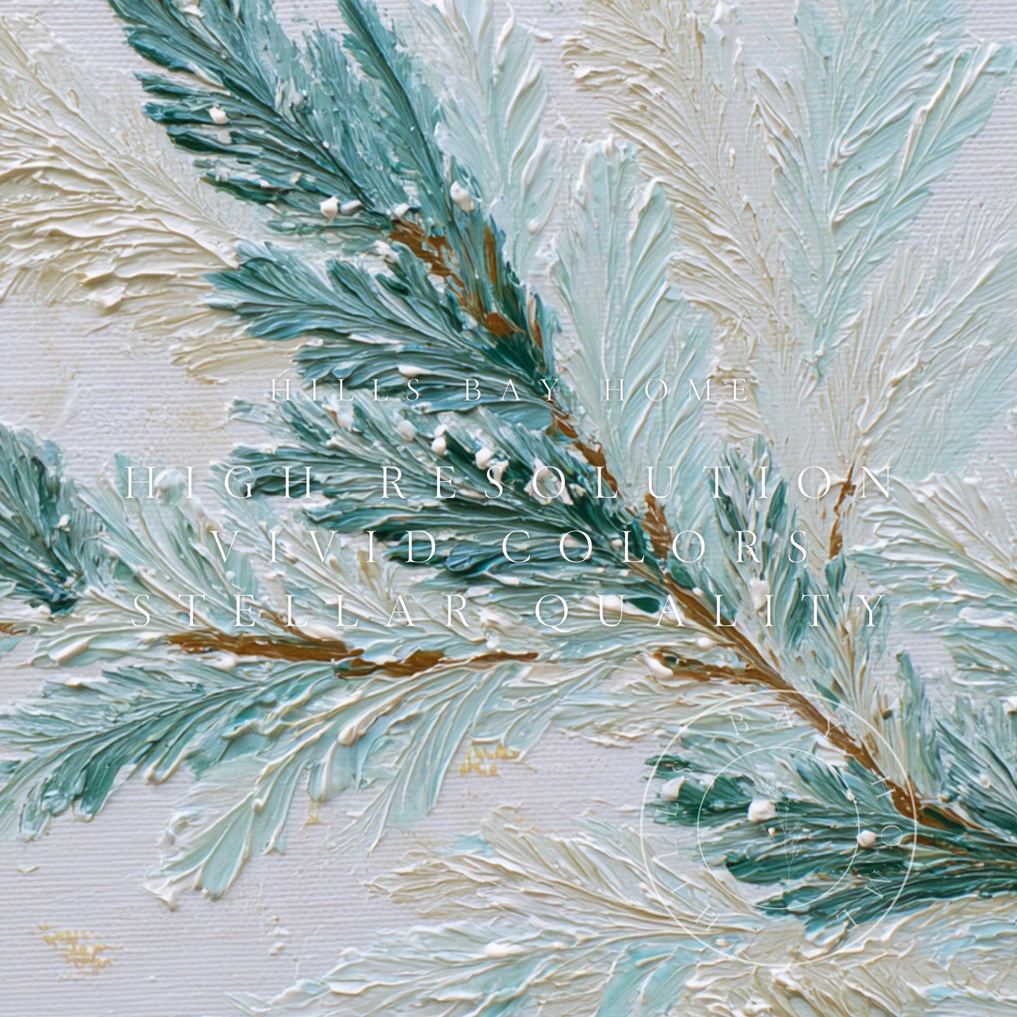 Snowy Pine Tv Art, Digital Download Art for Frame Tv, Winter Tv Art, Winter Florals Tv Art, Painting Frame Tv Art