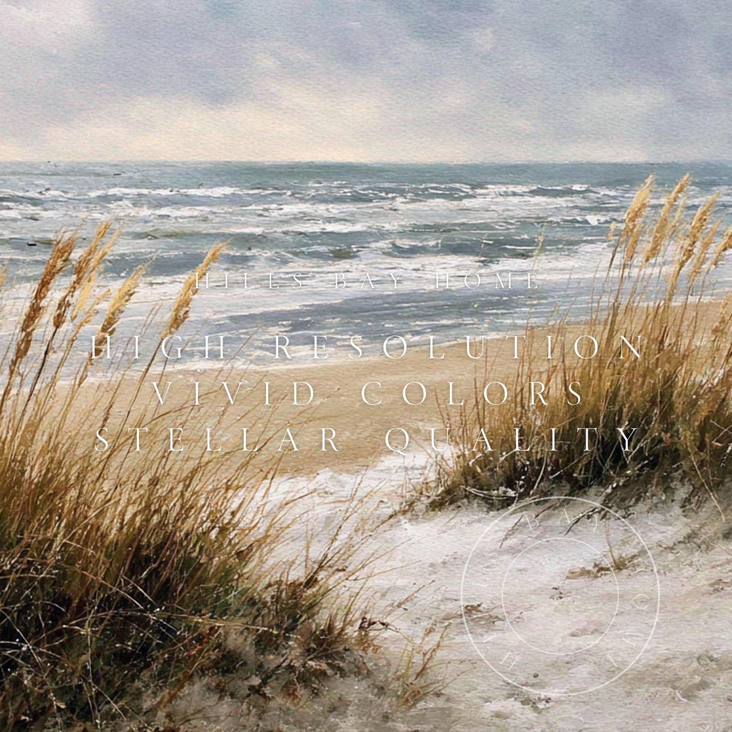 Winter Coastal Frame Tv Art, Digital Download Art for Frame Tv, Winter Tv Art, Snowy Beach Tv Art, Painting Frame Tv Art