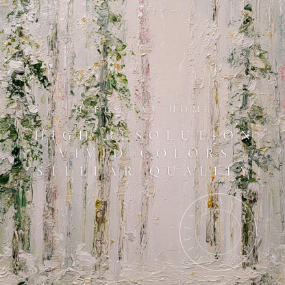Abstract Winter Frame Tv Art, Digital Download Art for Frame Tv, Snowy Pines Tv Art, Christmas Tv Art, Painting Frame Tv Art