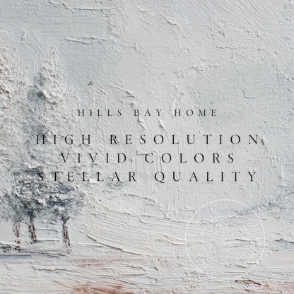 Snowy Landscape Frame Tv Art, Digital Download Art for Frame Tv, Snow Tv Art, Christmas Tv Art, Painting Frame Tv Art