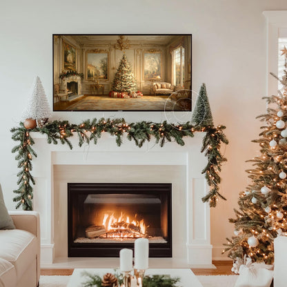 Classic Elegant Christmas Frame Tv Art, Digital Download Art for Frame Tv, Winter Tv Art, Elegant Christmas Tv Art, Painting Frame Tv Art