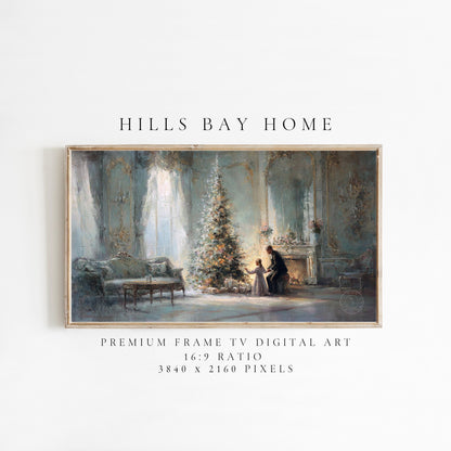 Classic Elegant Christmas Frame Tv Art, Digital Download Art for Frame Tv, Winter Tv Art, Elegant Christmas Tv Art, Painting Frame Tv Art