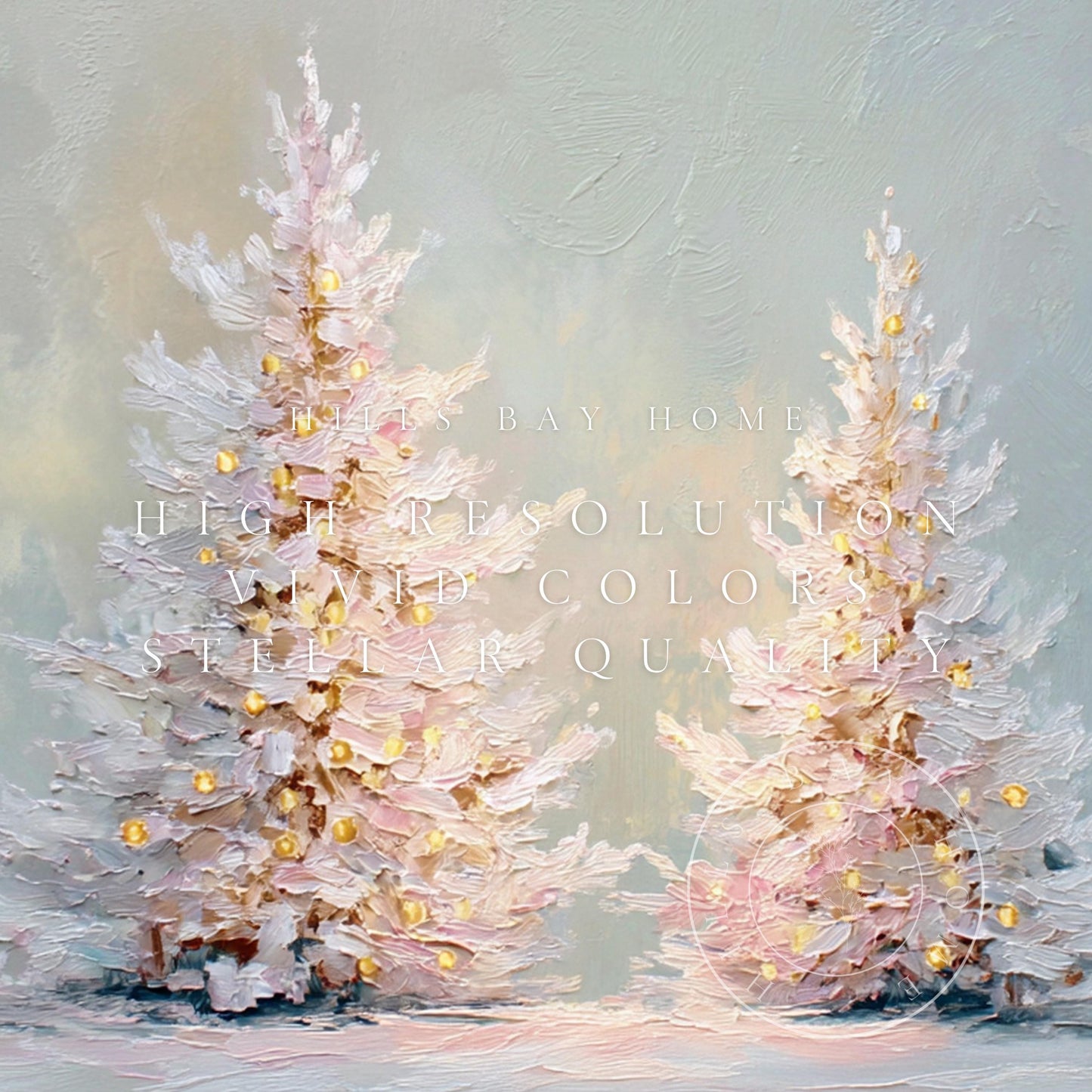 Christmas Trees Frame Tv Art, Digital Download Art for Frame Tv, Winter Tv Art, Christmas Tv Art, Painting Frame Tv Art