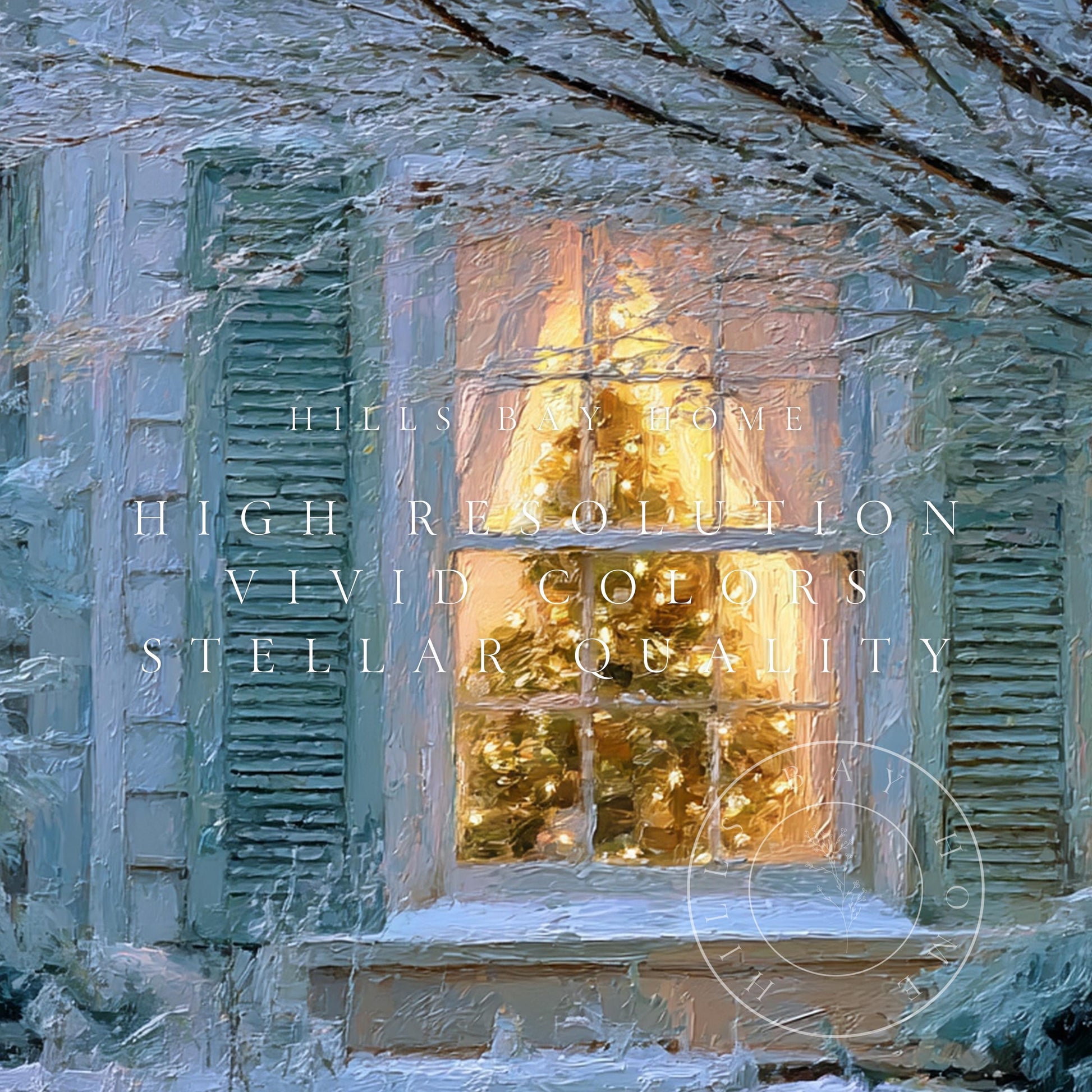 Christmas Scene Frame Tv Art, Digital Download Art for Frame Tv, Snow Tv Art, Christmas Tv Art, Painting Frame Tv Art