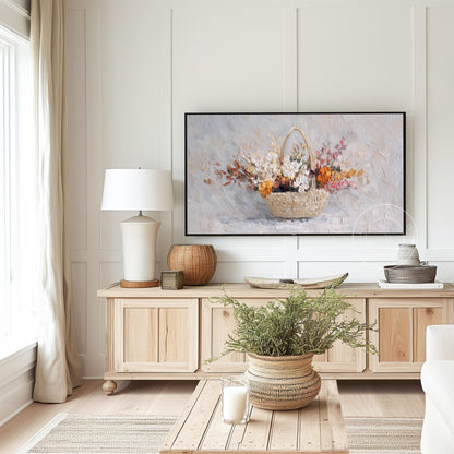 Fall Floral Frame Tv Art, Digital Download Art for Frame Tv, Fall Tv Art, Thanksgiving Tv Art, Painting Frame Tv Art, Painting Tv Art