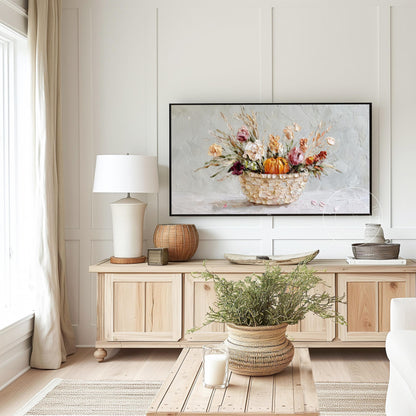 Fall Floral Frame Tv Art, Digital Download Art for Frame Tv, Fall Tv Art, Thanksgiving Tv Art, Painting Frame Tv Art, Painting Tv Art
