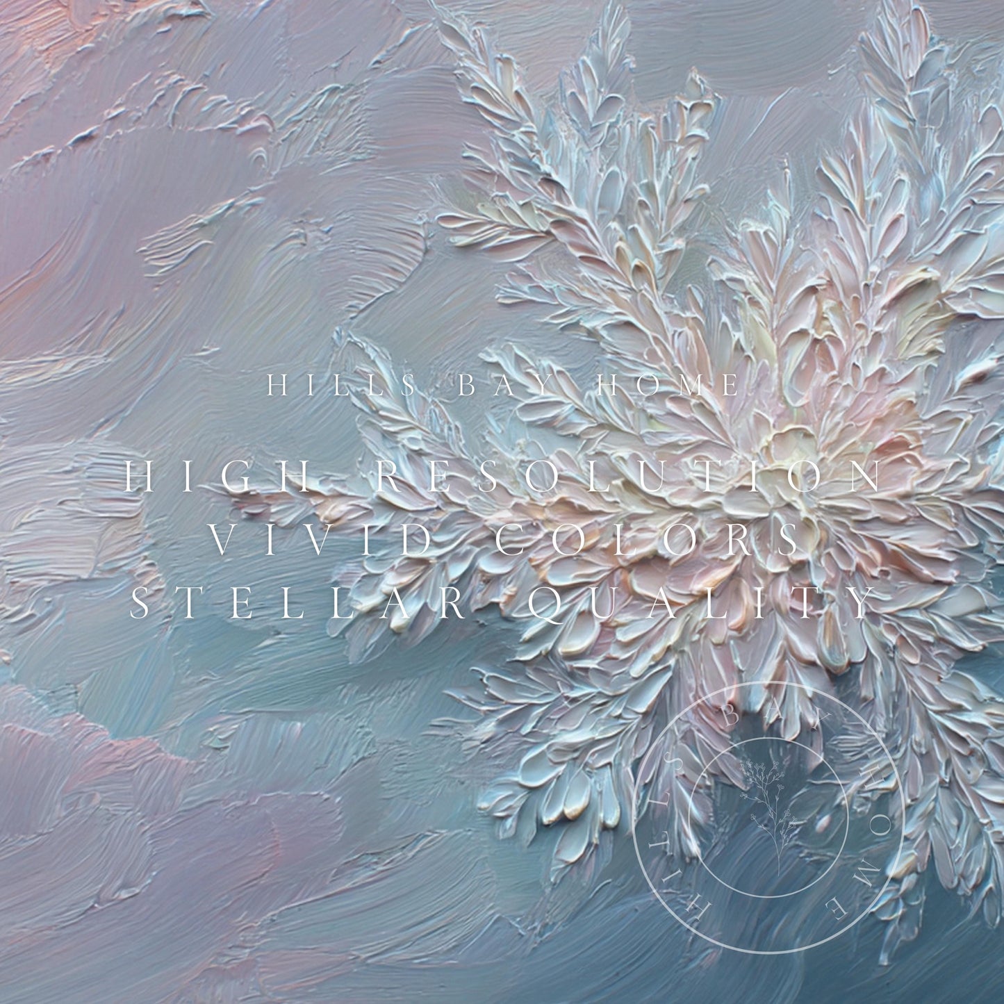 Snowflake Frame Tv Art, Digital Download Art for Frame Tv, Winter Tv Art, Snow Tv Art, Painting Frame Tv Art