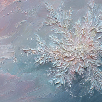 Snowflake Frame Tv Art, Digital Download Art for Frame Tv, Winter Tv Art, Snow Tv Art, Painting Frame Tv Art