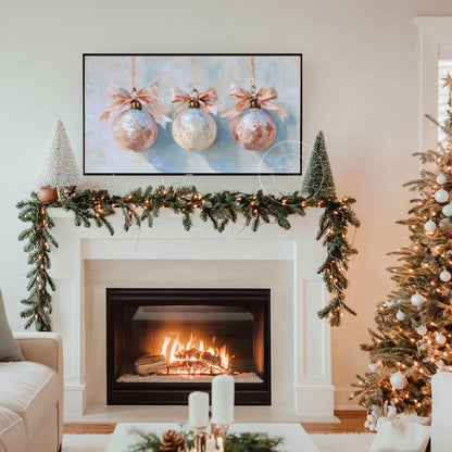 Ornament Frame Tv Art, Digital Download Art for Frame Tv, Winter Tv Art, Christmas Tv Art, Painting Frame Tv Art