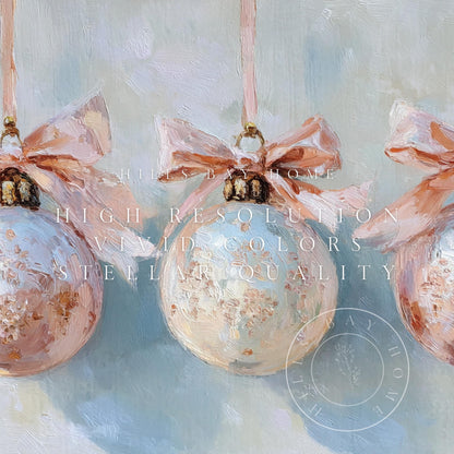 Ornament Frame Tv Art, Digital Download Art for Frame Tv, Winter Tv Art, Christmas Tv Art, Painting Frame Tv Art